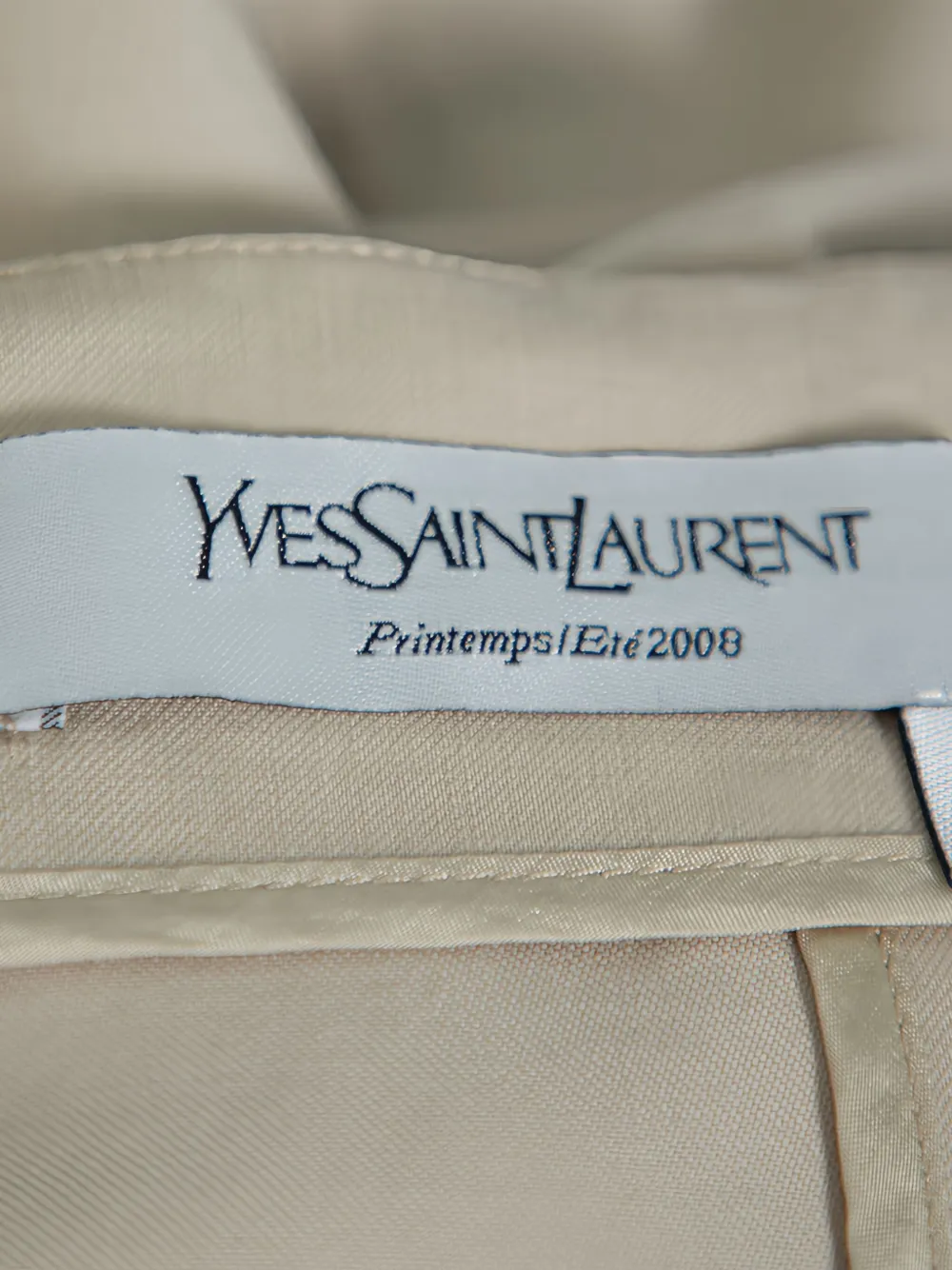 Pre-owned Saint Laurent Asymmetrical Wool Skirt In Neutral