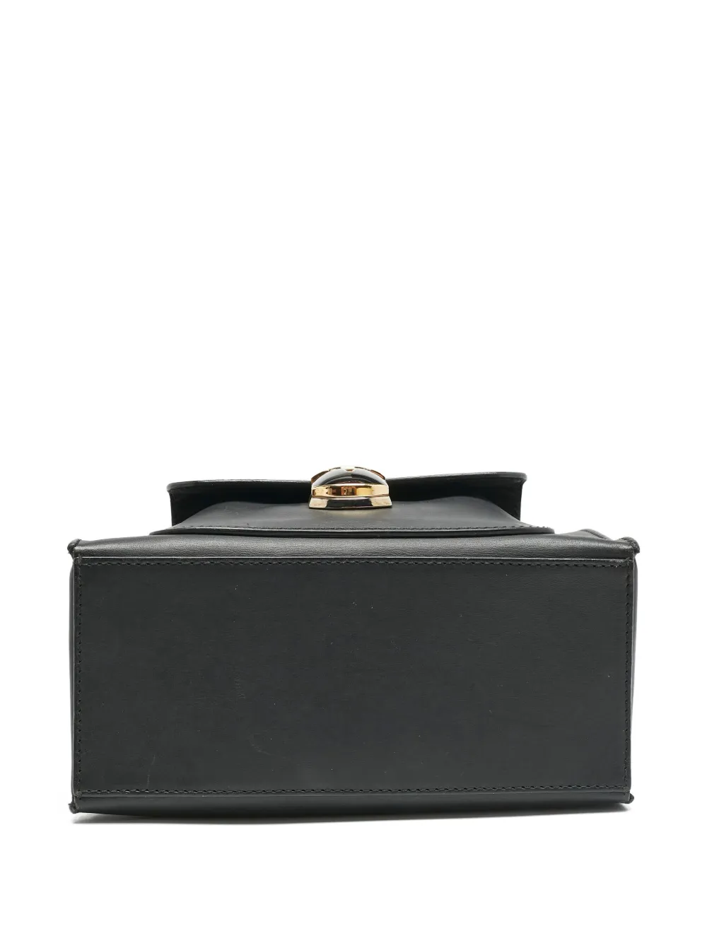 Pre-owned Balenciaga Mini Padlock Leather Pocket Tote Bag In Black