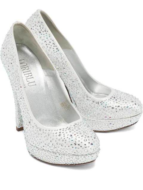 Loriblu zapatillas con apliques de cristal y tacón de 125mm