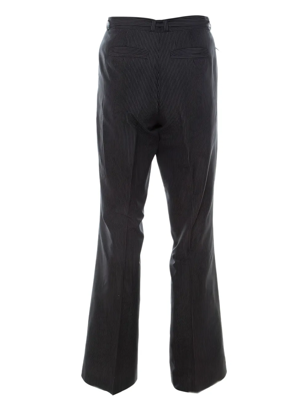BOSS Broek met krijtstreep en ceintuur - Zwart