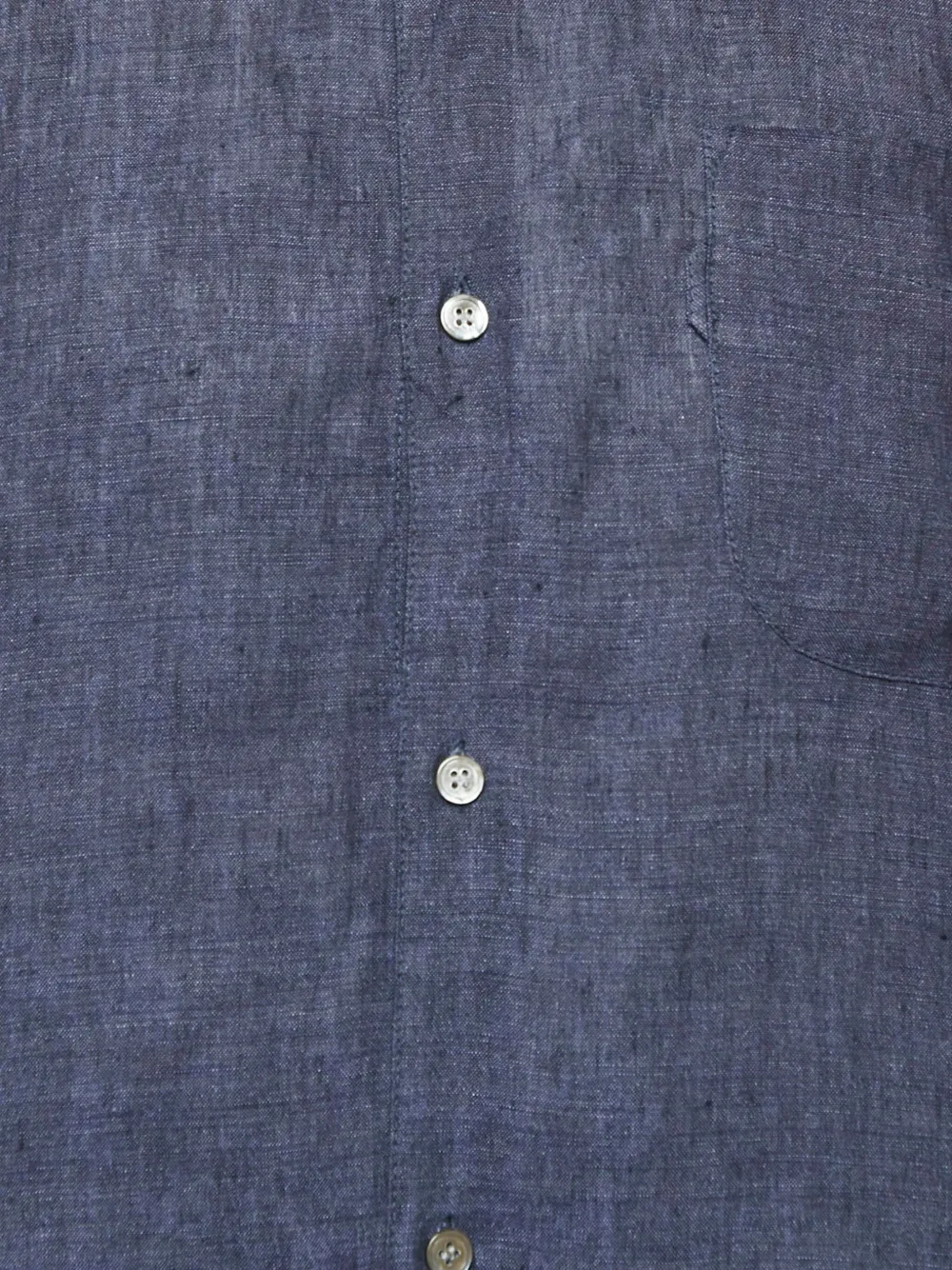Pre-owned Derek Rose 2024 Linen Pocket Shirt In Blue