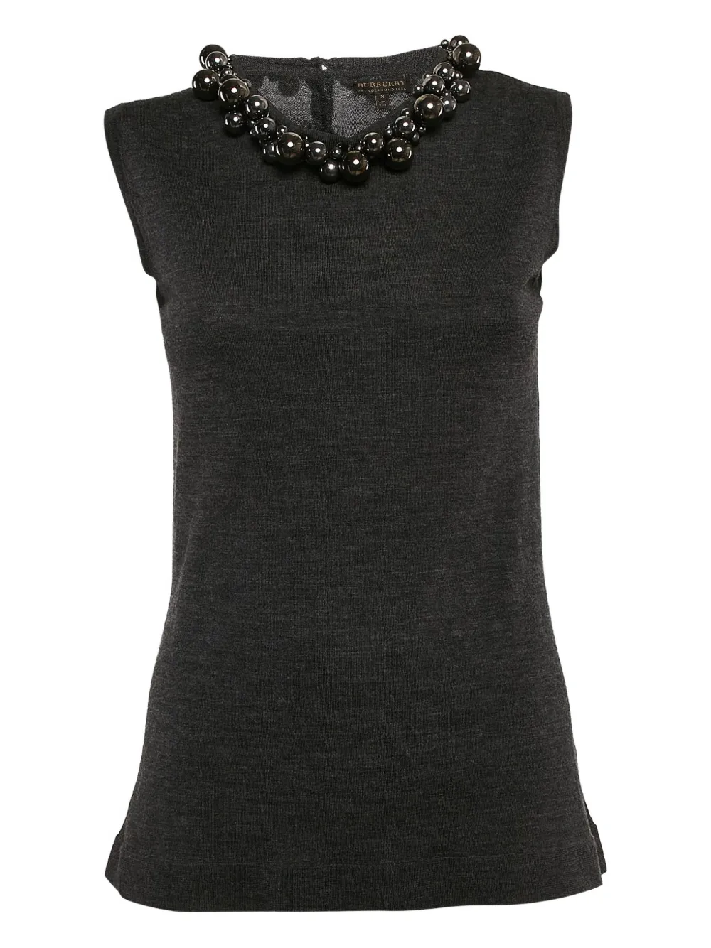 Burberry Prorsum Vintage beaded-neck wool top | Grey | Image 1
