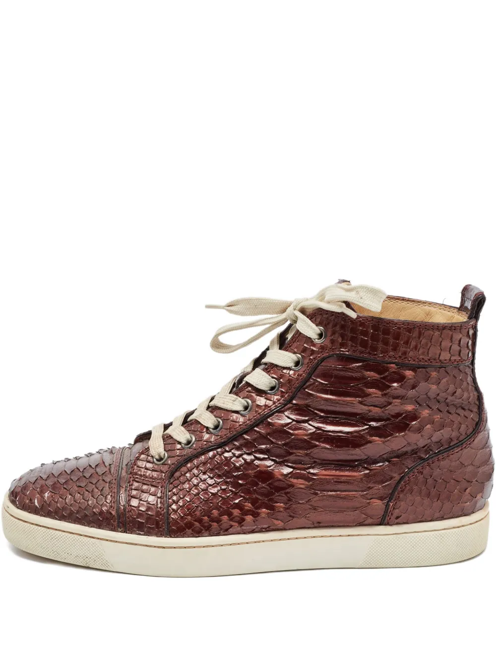 Christian Louboutin Pre-Owned Louis python-leather sneakers | Brown | Image 1