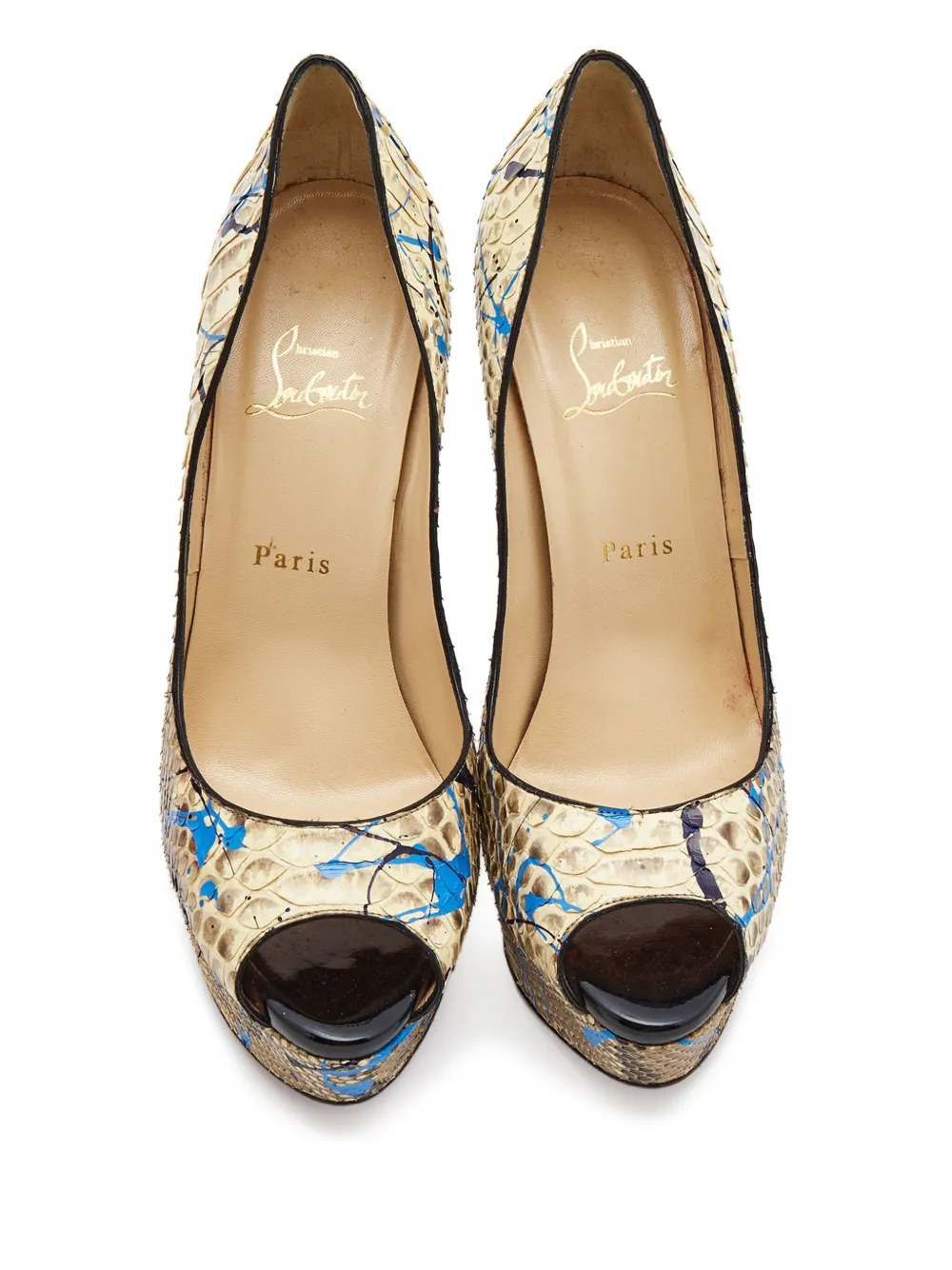 Christian Louboutin Pre-Owned 150mm python-leather pumps | Image 2