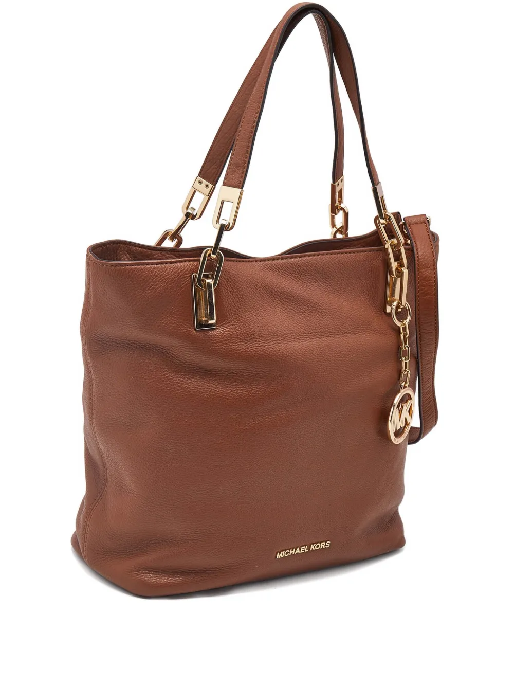Michael Kors Vintage Brooked レザー ハンドバッグ - ブラウン Michael Kors Vintage Brooked レザー ハンドバッグ - ブラウン