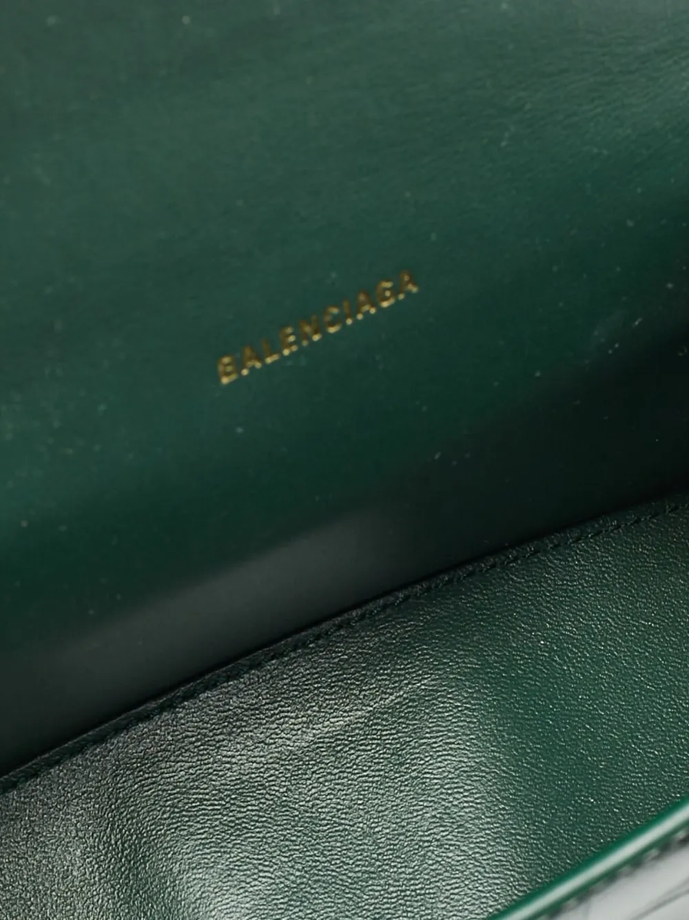 Balenciaga Pre-Owned アワーグラス クロコエンボス バッグ - グリーン Balenciaga Pre-Owned アワーグラス クロコエンボス バッグ - グリーン