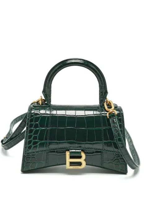 Balenciaga Pre-Owned Hourglass croc-embossed leather bag
