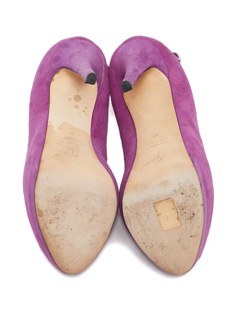 Pre-owned Giuseppe Zanotti Vintage 135mm Platform Ankle Strap Pumps In Pink