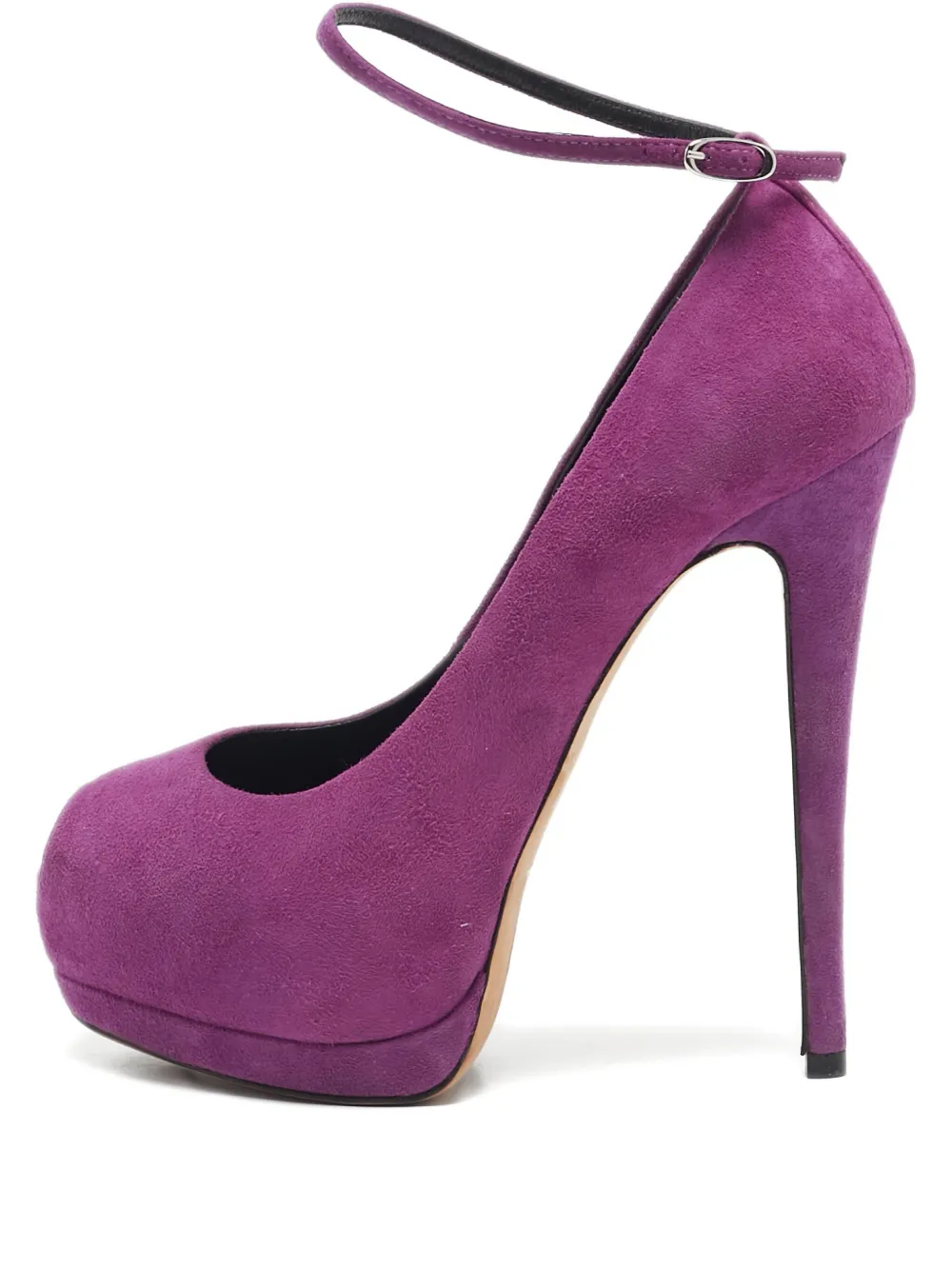 Pre-owned Giuseppe Zanotti Vintage 135mm Platform Ankle Strap Pumps In Pink