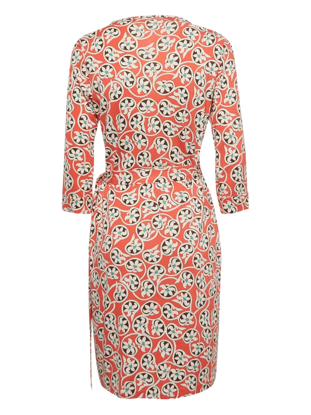 Diane Von Furstenberg Vintage Wikkeljurk met bloemenprint - Roze