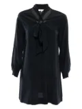 Diane Von Furstenberg Vintage 2024 bow neckline silk dress - Black
