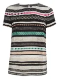 Diane Von Furstenberg Vintage pattern-embellishment silk T-shirt - Multicolour