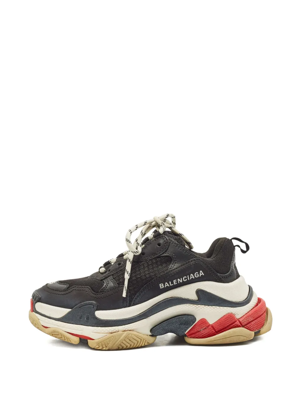 Balenciaga Pre-Owned Triple S leren sneakers met mesh - Zwart