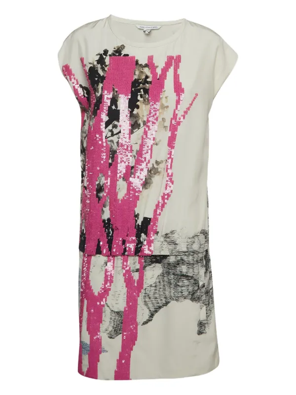 diane von furstenberg white sequin dress Diane von Furstenberg White Sequin Long Wrap Dress, Black Tie at 1stDibs