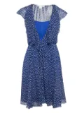 DVF Diane von Furstenberg polka dot-pattern silk dress - Blue