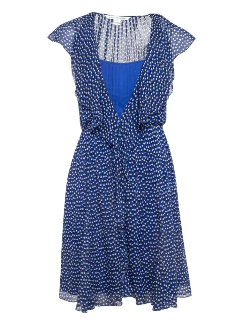 DVF Diane von Furstenberg polka dot-pattern silk dress