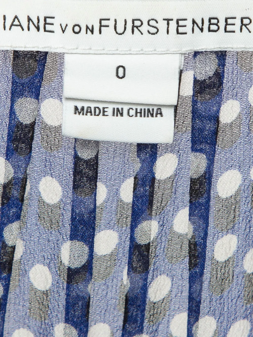 Pre-owned Diane Von Furstenberg Polka Dot-pattern Silk Dress In Blue