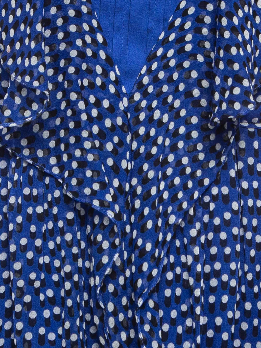 DVF Diane von Furstenberg Zijden jurk met stippen - Blauw