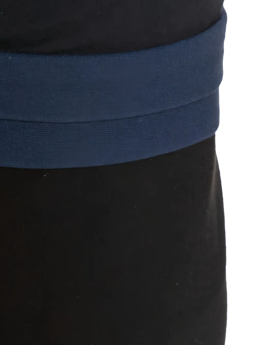 Pre-owned Diane Von Furstenberg Vintage Contrast Panel Skirt In Black