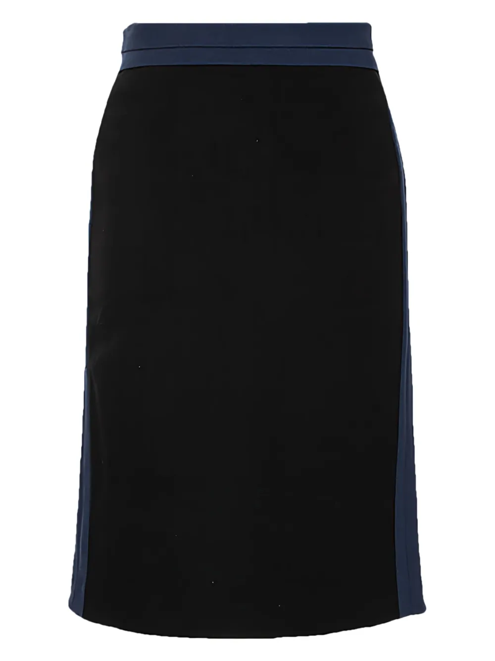 Pre-owned Diane Von Furstenberg Vintage Contrast Panel Skirt In Black