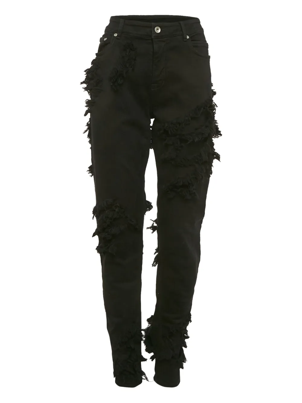 Rick Owens Vintage Ausgefranste Jeans - Schwarz