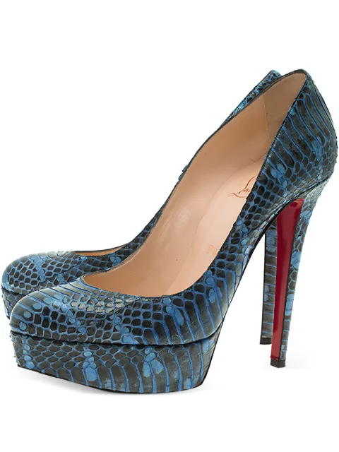 Christian Louboutin Pre-Owned 130mm Bianca snakeskin platform pumps