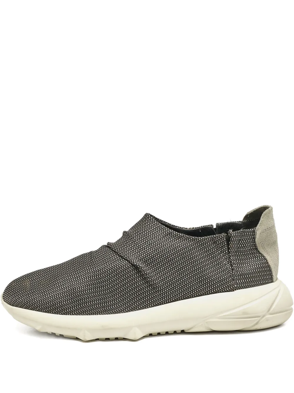 Giorgio Armani Pre-Owned textured slip-on sneakers | Grey | Image 1