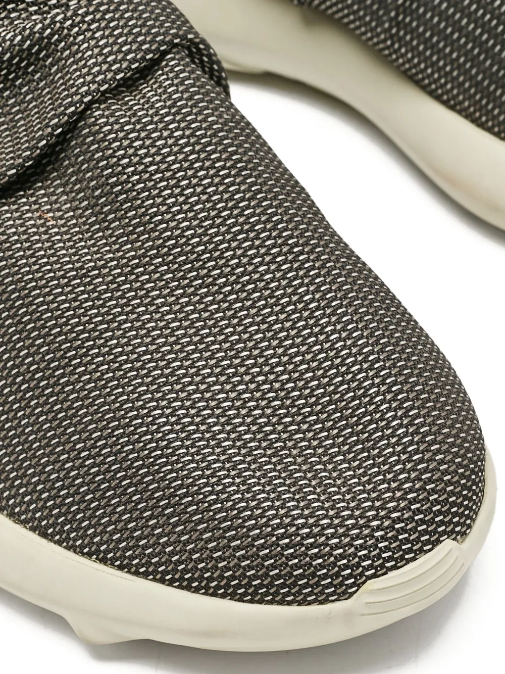 Pre-owned Giorgio Armani Textured Slip-on Sneakers In Gray