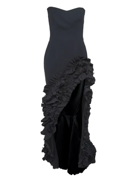 Maticevski ruffled asymmetric hem dress