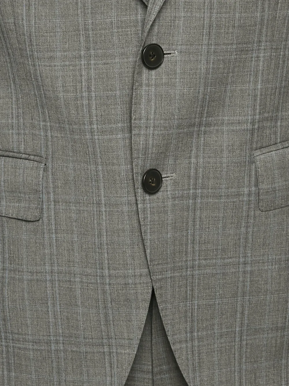 Pre-owned Hugo Boss Plaid Wool Single-breasted Suit In Gray