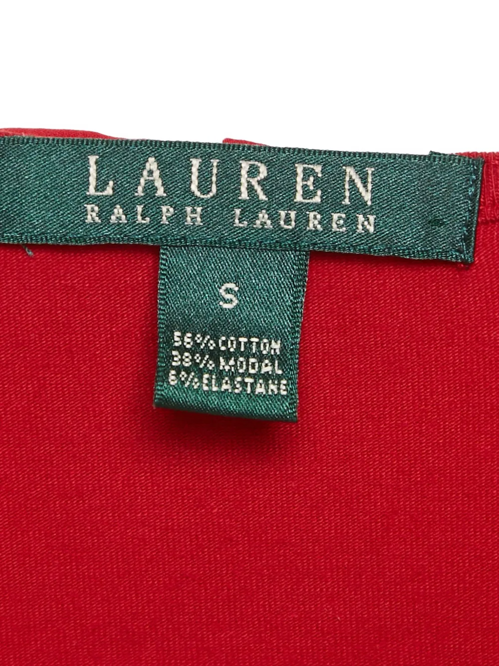 Ralph Lauren Vintage 2024 jurk met ruches - Rood