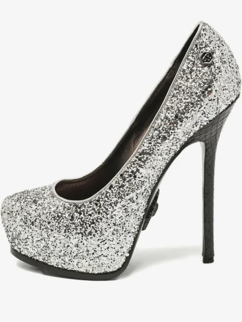 Philipp Plein zapatillas con efecto de piel de serpiente y glitter