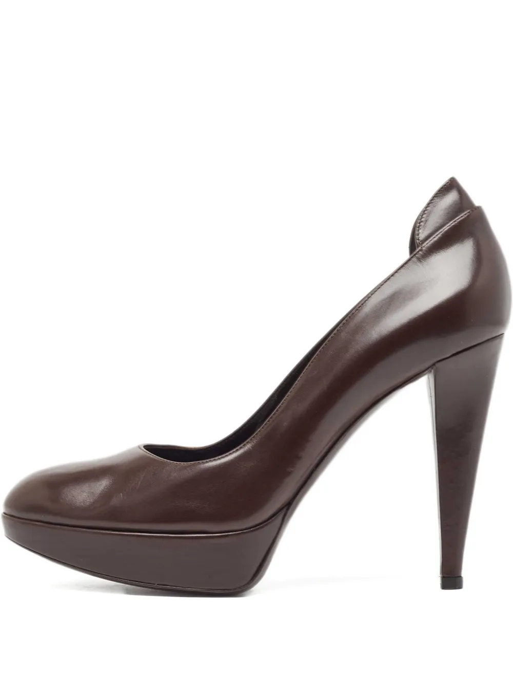 Sergio Rossi Vintage Pumps mit Plateau 120mm - Braun
