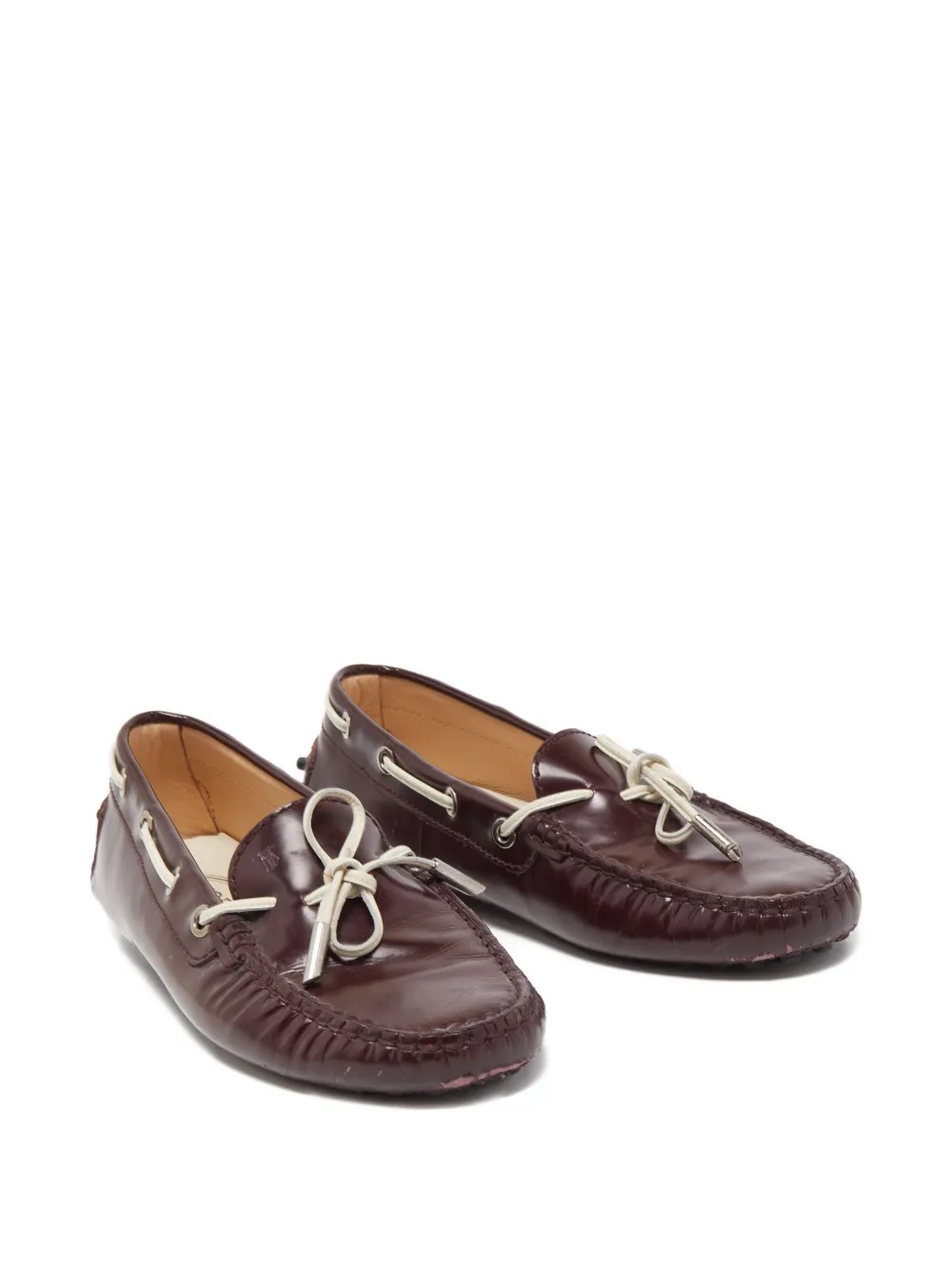 Tod's Vintage Loafers met strikdetail - Rood