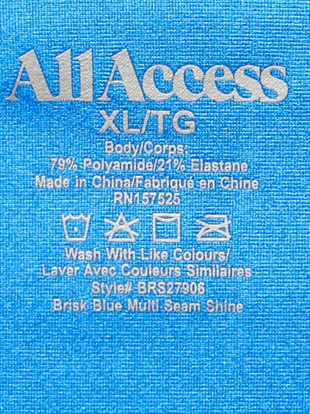 Pre-owned All Access Seam-shine Biker Shorts In Blue