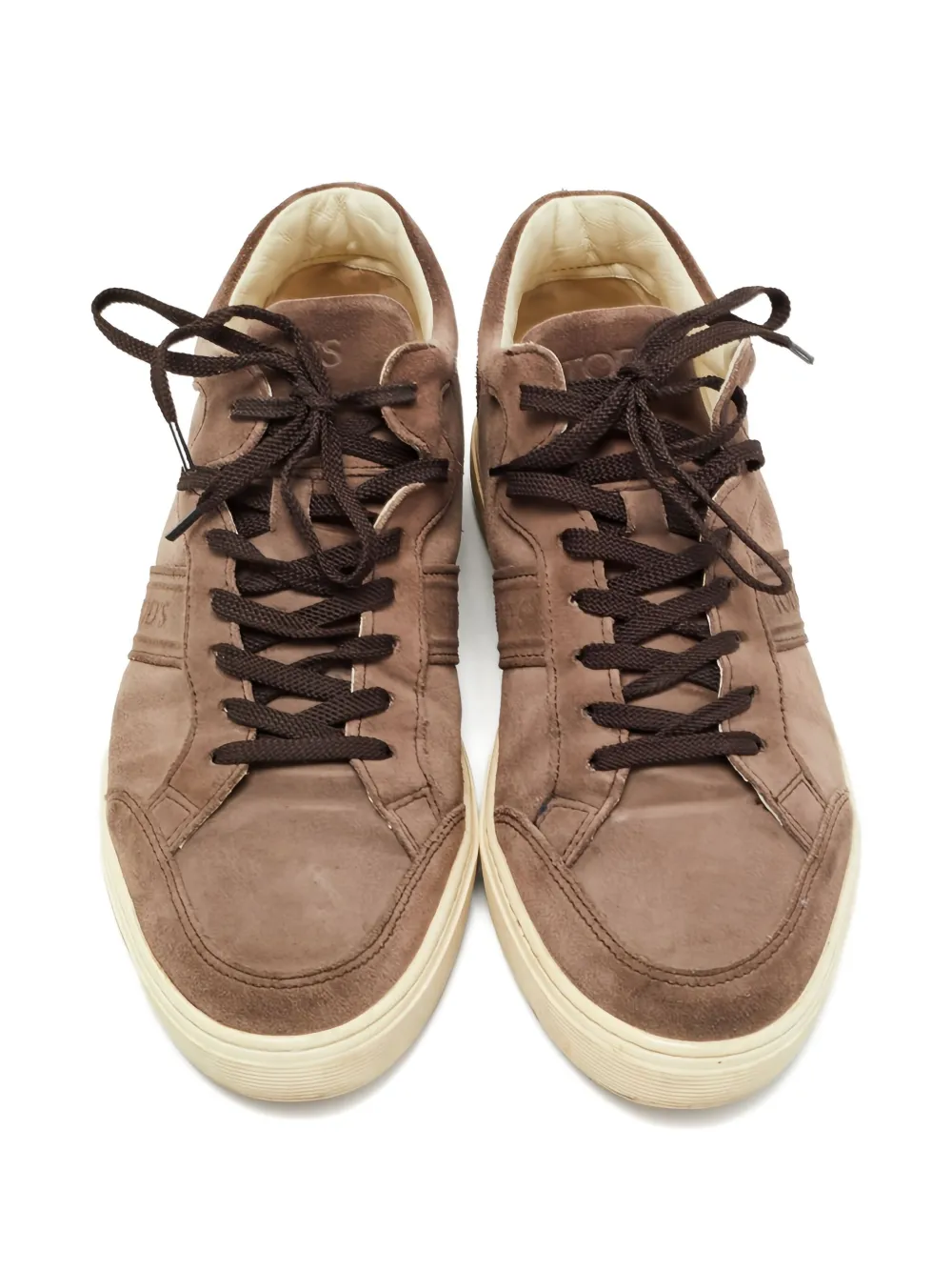Pre-owned Tod's Leather Sneakers In Brown