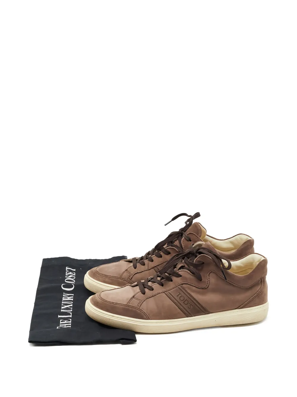 Pre-owned Tod's Leather Sneakers In Brown