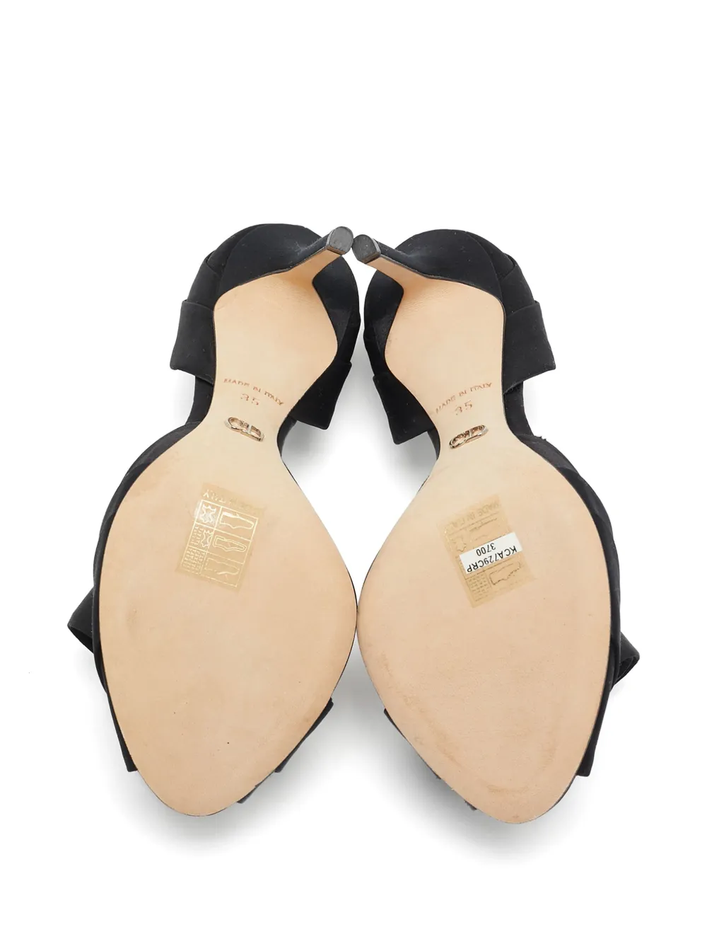 Pre-owned Dior 100mm Bow-detail Satin Pumps In Black