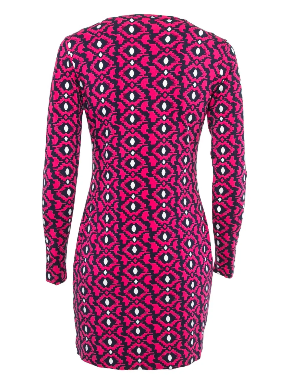 Diane Von Furstenberg Vintage Jurk met geometrische print - Roze
