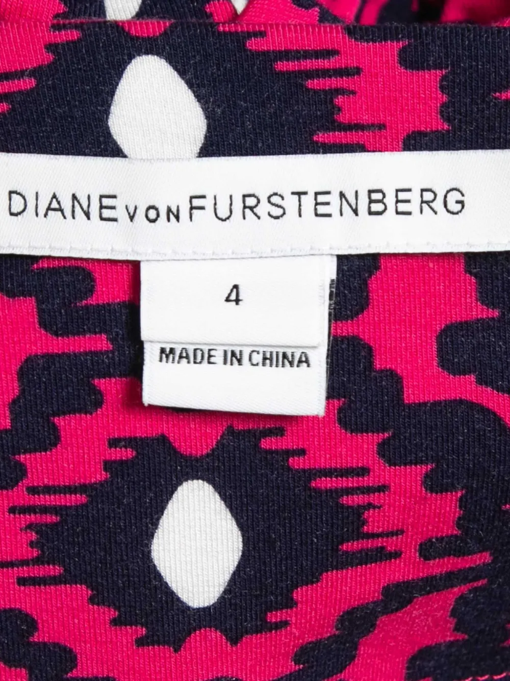 Pre-owned Diane Von Furstenberg Vintage Geometric-print Dress In Pink