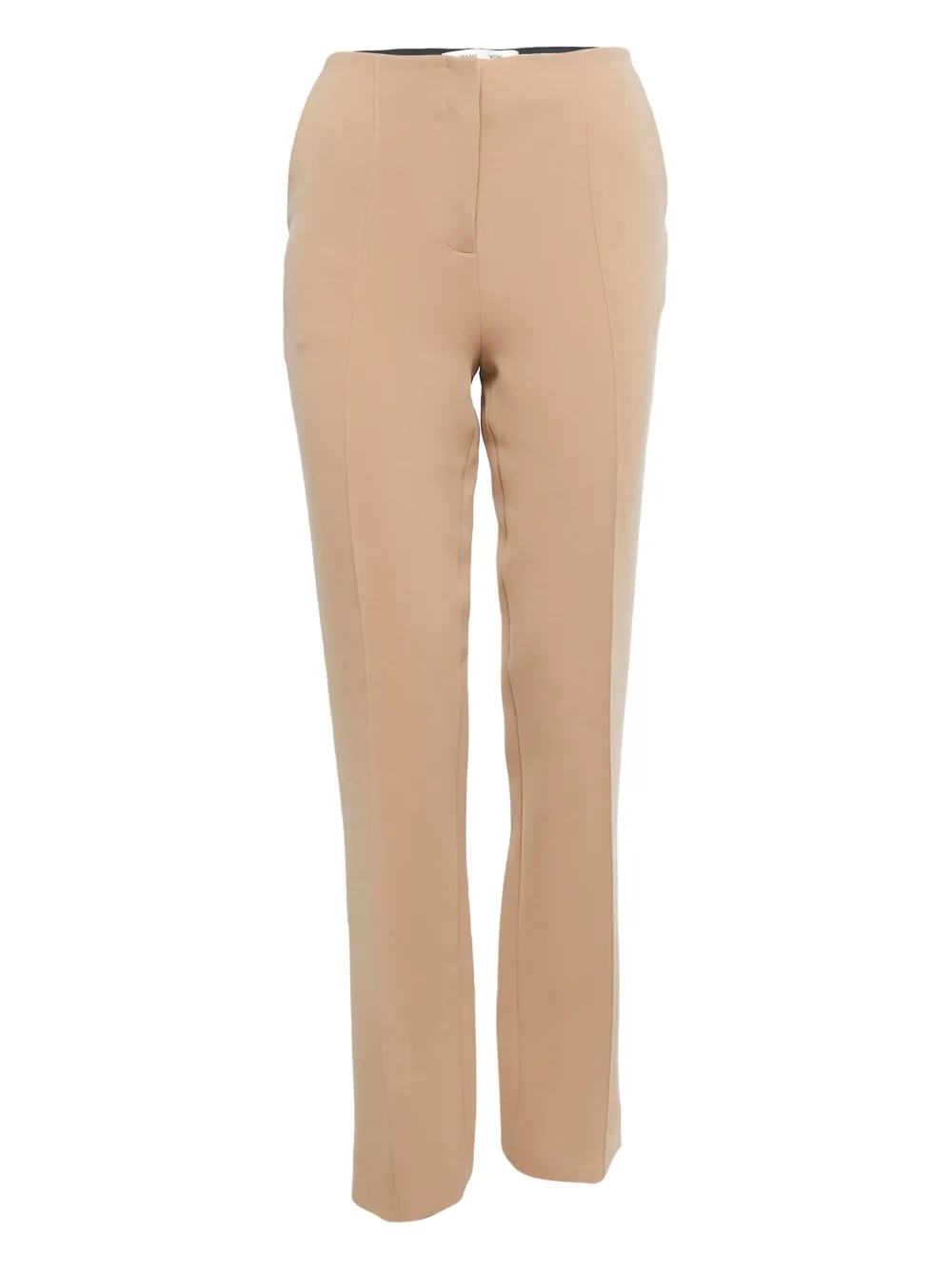 Pre-owned Diane Von Furstenberg Vintage Pressed-crease Trousers In Neutral