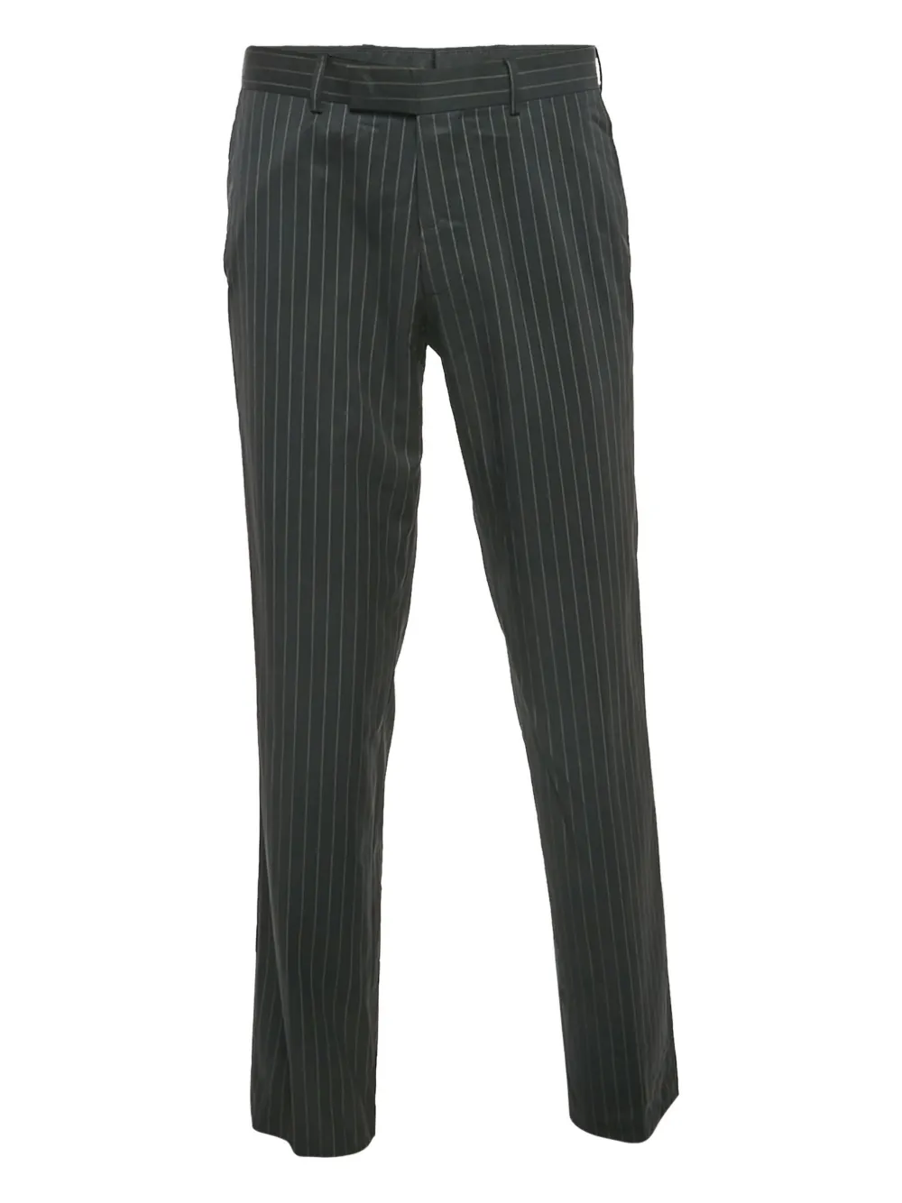 BOSS GREEN HUGO BOSS Pre-owned Wollhose mit Nadelstreifen - Schwarz