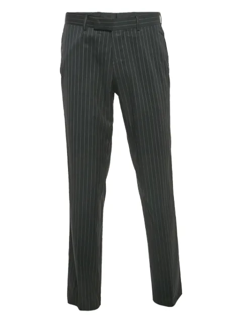 BOSS GREEN HUGO BOSS pantalones con rayas diplomáticas estampadas pre-owned