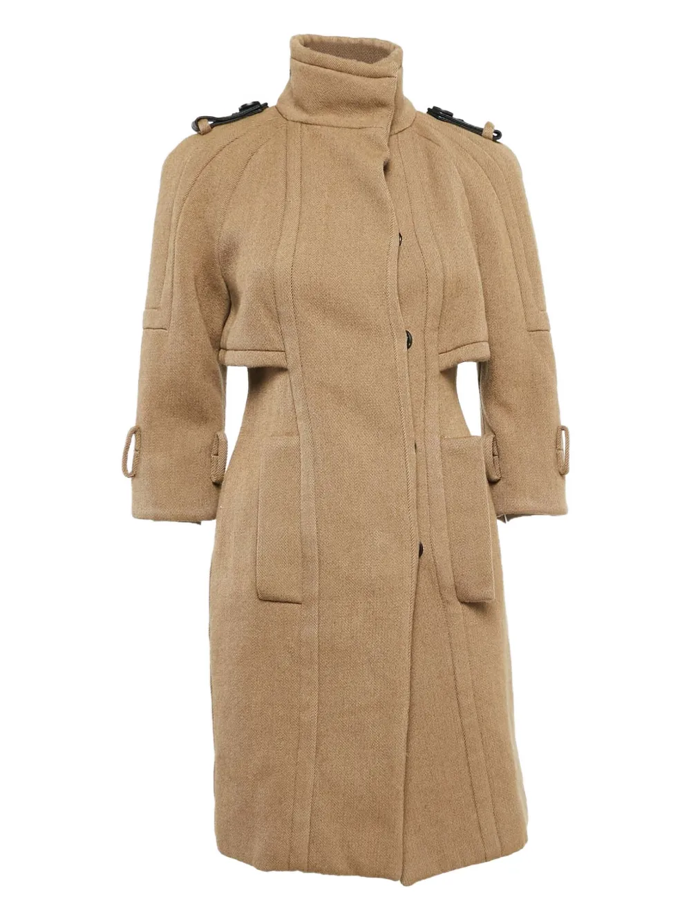 Burberry Pre-Owned stand-collar wool-blend coat | Neutrals | Image 1