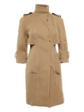 Burberry Pre-Owned stand-collar wool-blend coat - Neutrals