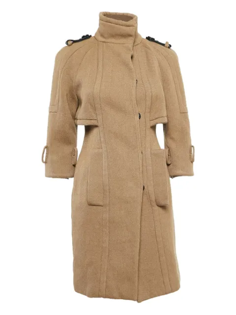 Burberry Pre-Owned stand-collar wool-blend coat
