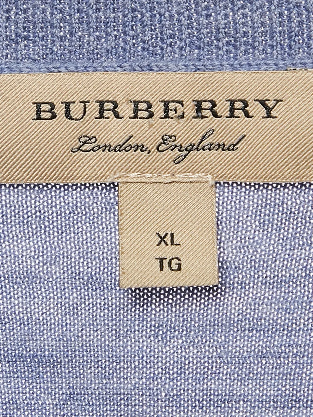 Pre-owned Burberry Merino-wool Sweater In Blue