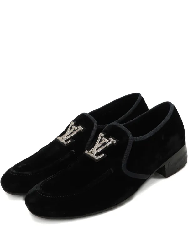 Louis Vuitton Pre-Owned モノグラム ローファー | ブラック | FARFETCH JP