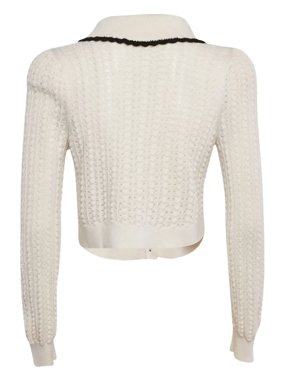Pre-owned Alice And Olivia Crochet Button Cardigan In Neutral