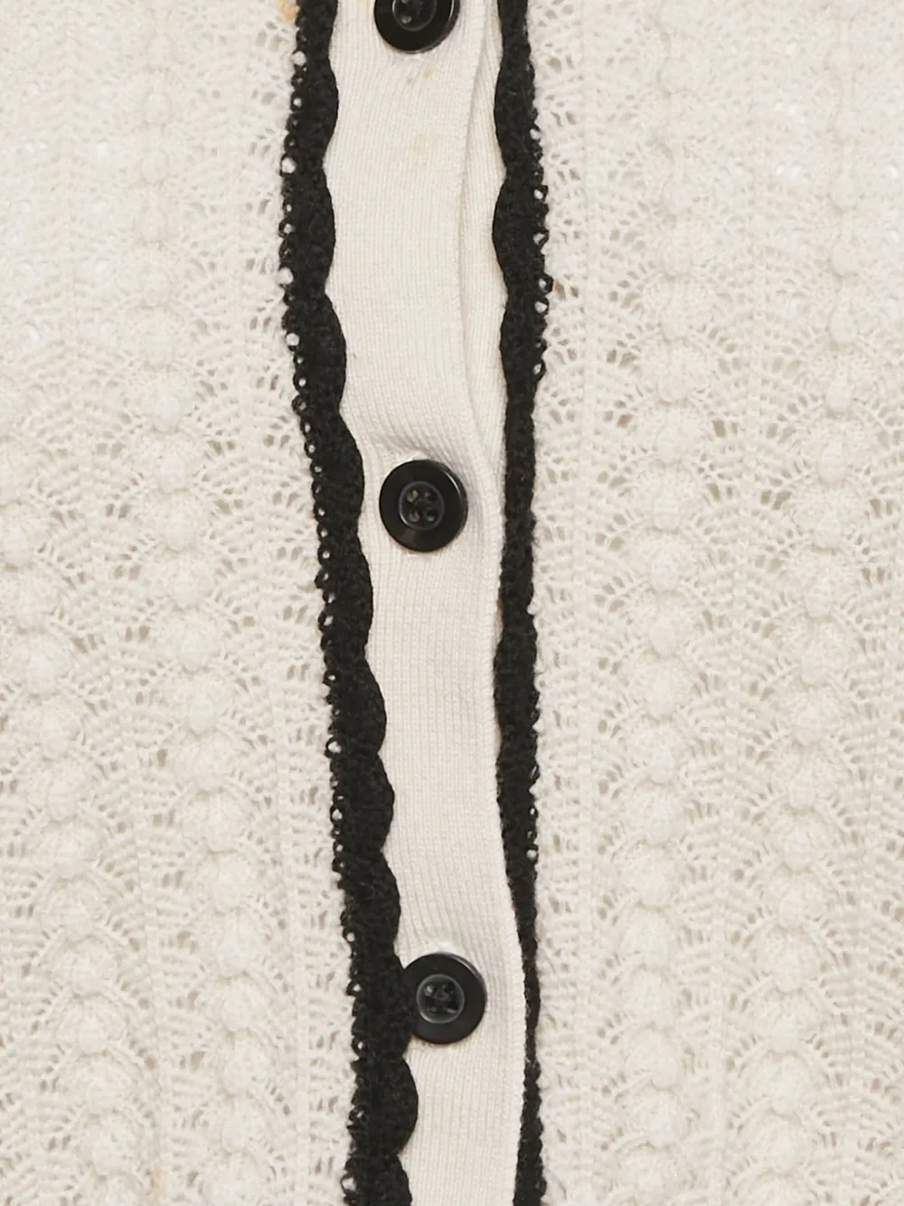 Pre-owned Alice And Olivia Crochet Button Cardigan In Neutral